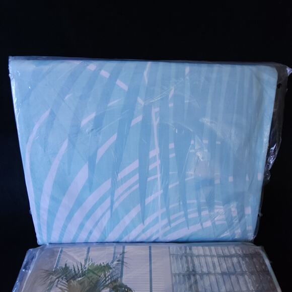 Vintage Burlington No-Iron Percale Floral Twin Sheet 4 Pcs Set Tropical Green - Picture 9 of 10